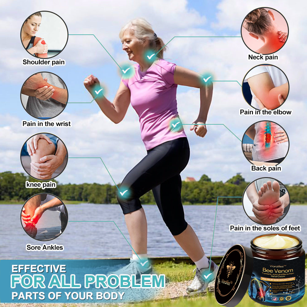 Official Store: Vioralifes™ Bee Venom and Turmeric Joint and Bone Pain Relief Cream 👨⚕️ Approved by the American Academy of Orthopaedic Surgeons (AAOS)